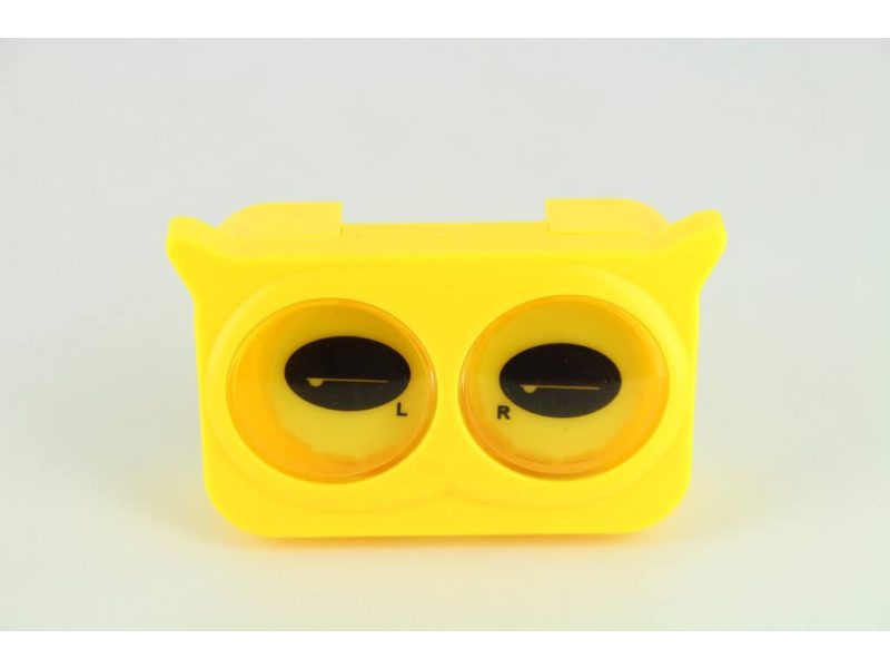 Coloured eyes contact lens storage kit, Colour: yellow