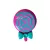 Bow lollipop-shaped contact lens storage set, Colour: purple base and blue bow