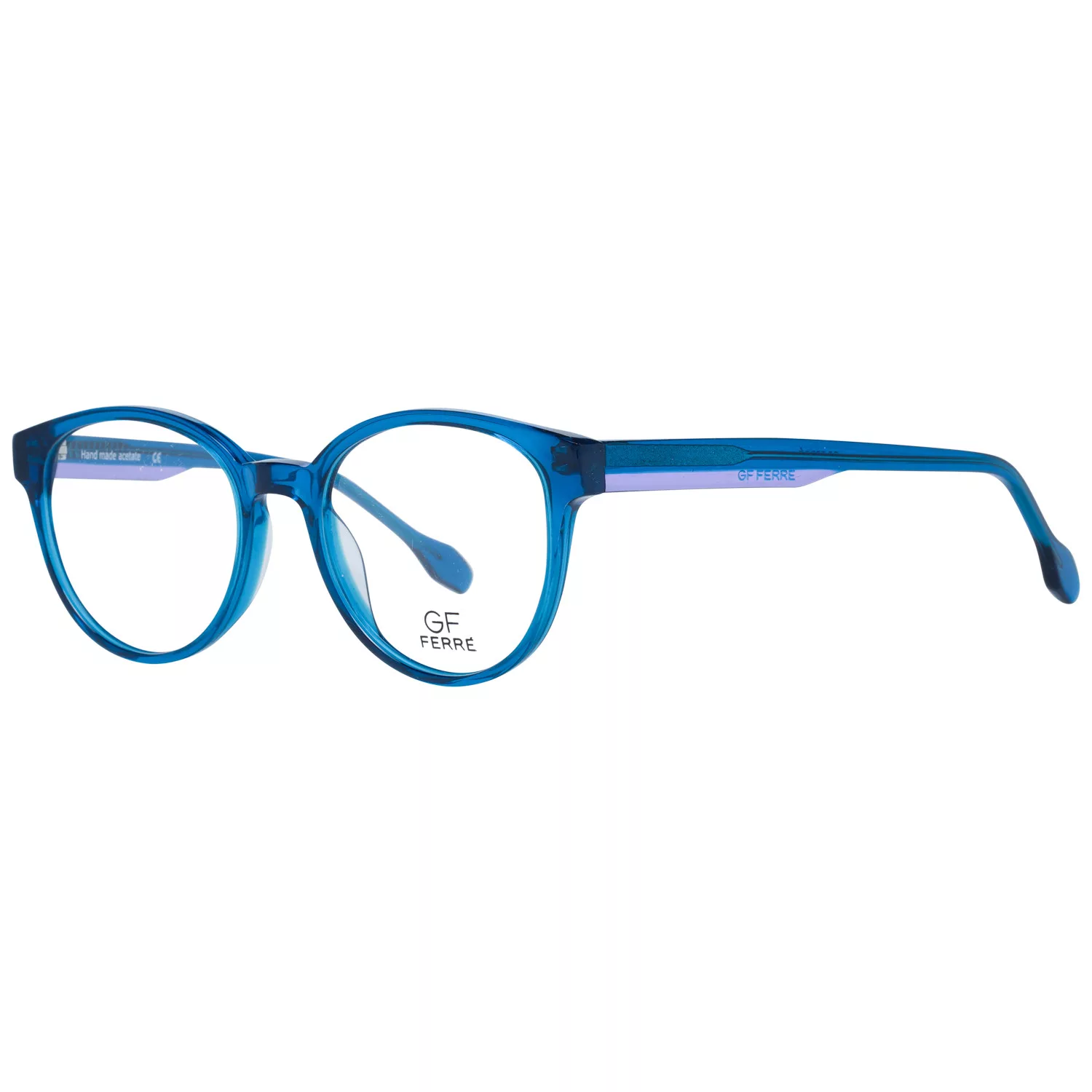 Lunettes Vintage Gianfranco Ferré GFF 129 – Bleu Argent – Monture Ovale Acétate/Métal