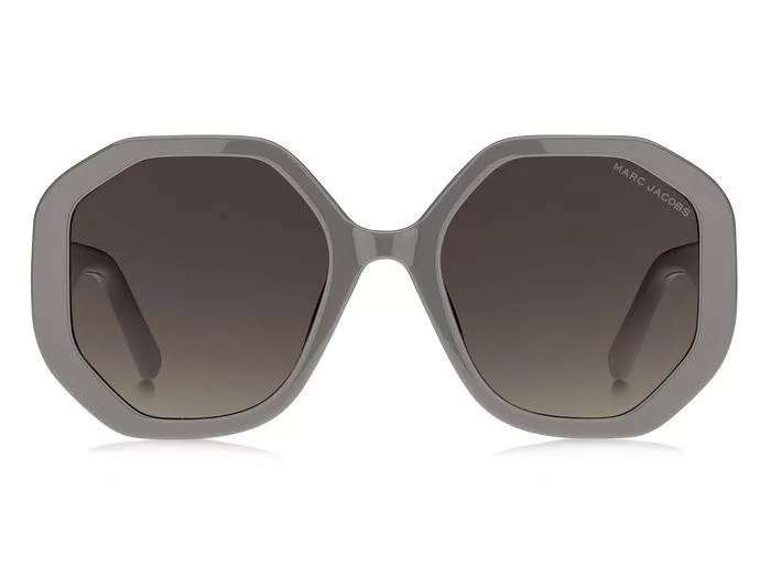 Marc Jacobs 659/S Oversized Square Sunglasses Gray Frame Gray Gradient Lenses Marc Jacobs MARC 659/S 807 9O Sunglasses Black - eye-oo.com main image 3