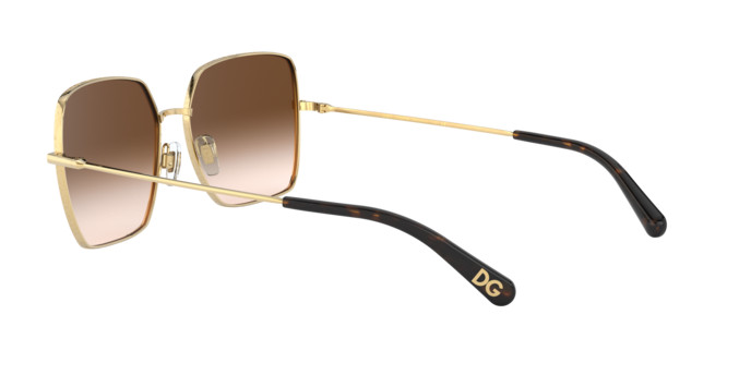 Dolce & Gabbana DG 2242 02/13 Womens Square Sunglasses Gold 57mm